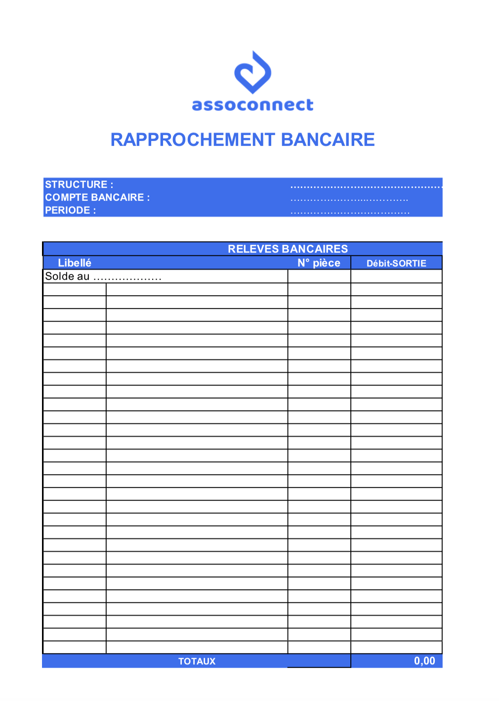 Document Excel à Télécharger - Rapprochement Bancaire